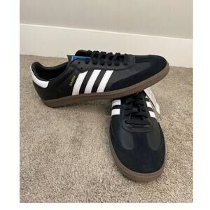 New Adidas Samba OG Men’s Black White Gum Sneakers Size 12